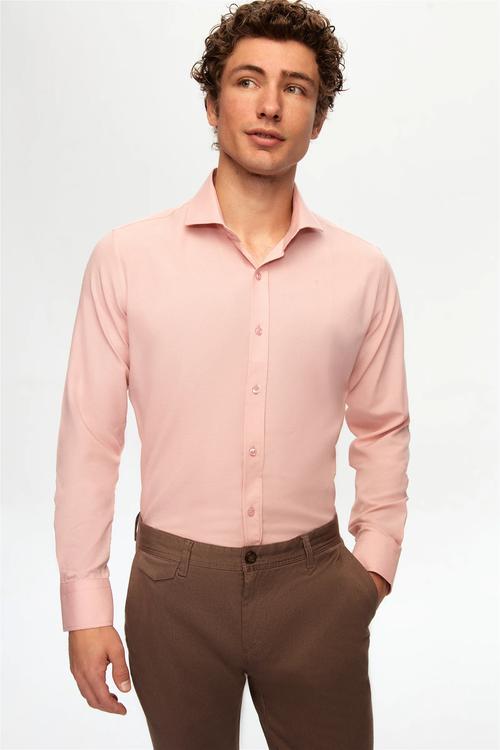 Tozanly bägül reňkli Ds Damat Slim Fit köýnegi - 23650605