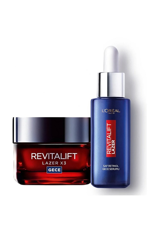 Revitalift Lazer X3 Arassa Retinol Gije Serumu+ Yaşlanma Karşıtı Gije Kremi - 18537883
