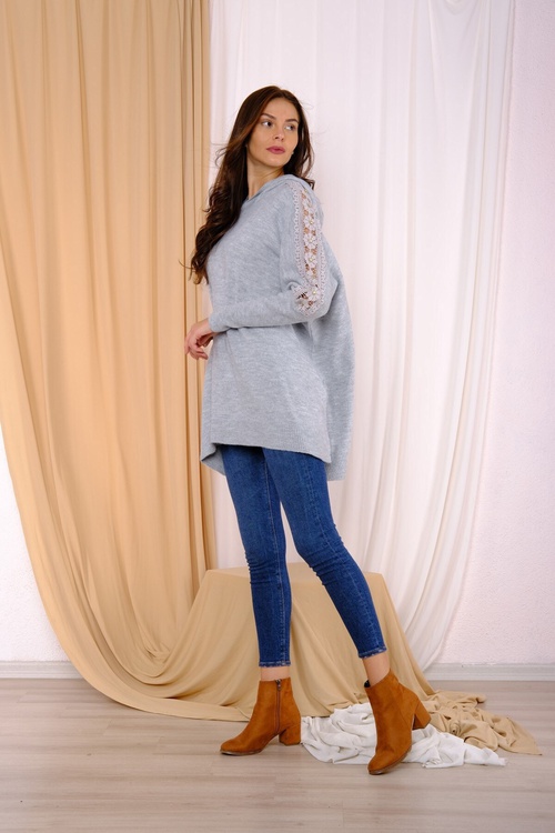 Kapyşonly we detallary bolan ponço — 12454900 - 14974330 | Ref: 149530 — surat 5/6