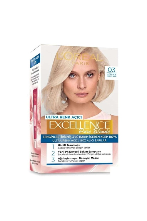 Excellence Pure Blond Ultra Reňk Açıcı 03 Ultra Açyk Küllü Sary - 10743208