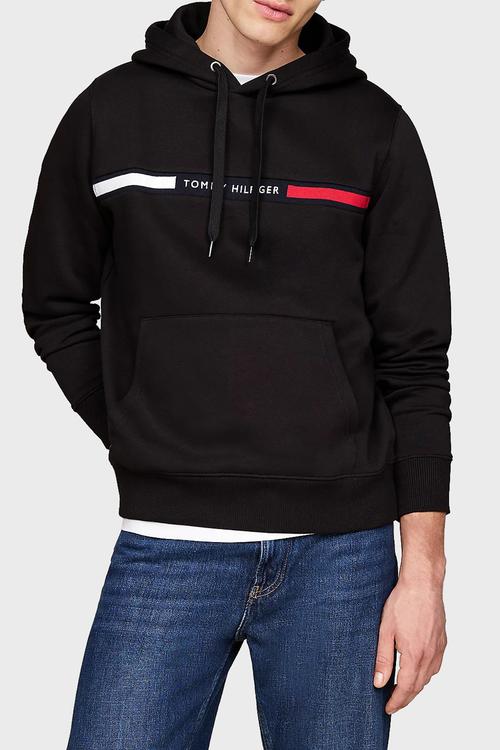 Tommy Hilfiger logotipli pagta mataly Regular Fit kapüşonly erkek swwitşot MW0MW37361 BDS GARA - 25586994