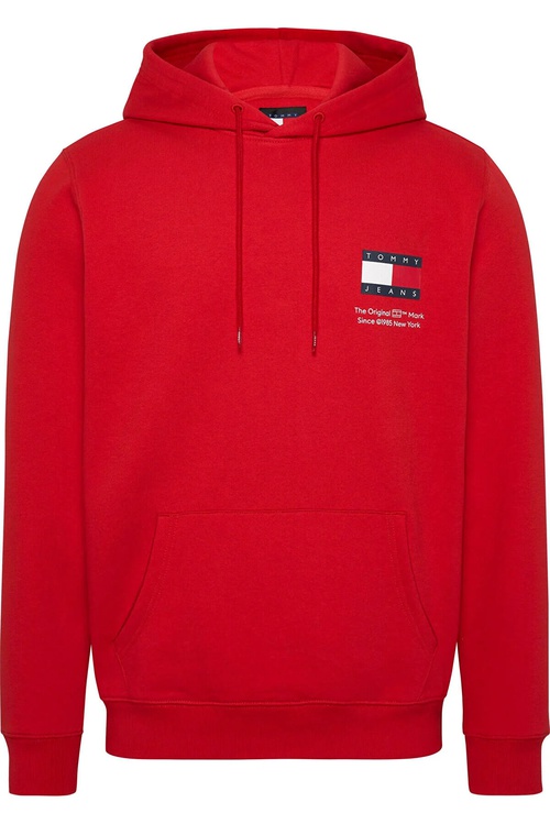 Tommy jeans erkekler üçin adaty biçüwli baýdakly kapýuşonly essential köýnekçe ext - 20793961