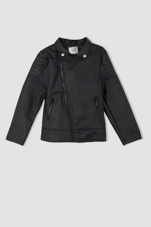 V-ýakaly Regular Fit emeli deri kurtkasy - 17724270 | Ref: 157343