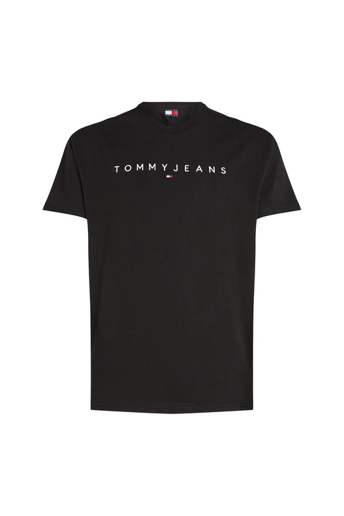 Tegelek ýakaly gara erkek t-shirt DM0DM20744BDS TJM REG LINEAR LOGO - 26761120