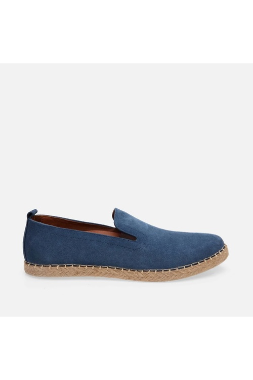 Hakiki Deri Gök Erkek Loafer - 21726067
