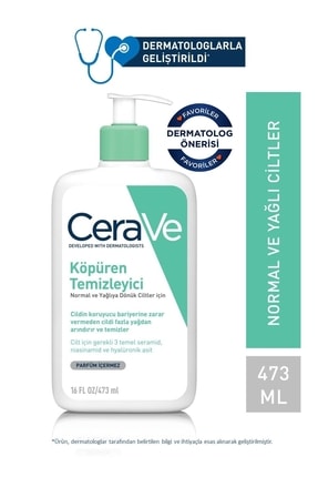 Köpürýän arassalaýjy normal we ýagly deriler seramidli ýüz-beden 473ml - 15523532