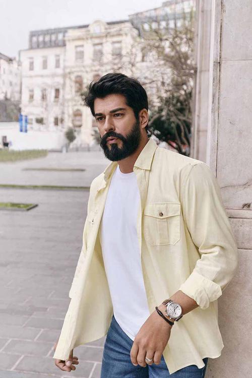 Slim Fit Dar Biçim Ilikli Ýaka% 100 Pagta Flamlı Ýeňli Sary Köýnek - 25024516