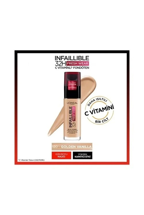 L'oréal Parıs Infaıllıble 32h Fresh Wear C witaminli tonal kremi 125 Natural Beıge - 19365699