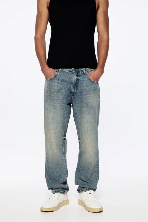 Straight Fit Vintage Görnüşli Jean - 23059379