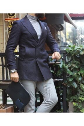 Erkekler üçin öýjükli Slim Fit köýnek-palto - 15277249 | Ref: 150389 — surat 3/3
