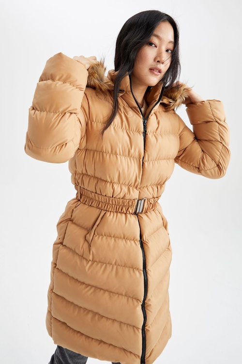 Emeli sütükli we guşakly uzyn kurtka Regular Fit - 15574422 | Ref: 152730