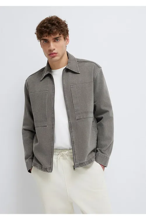 Zamokly antrasiit köýnek, Loose Fit / Giň rahat biçüw 0211882-900 - 33456964