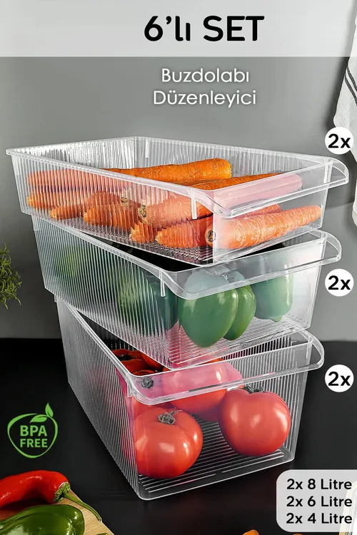 Sowadyjy üçin dürli ölçegli sebet-organaýzerler toplumy (6 sany) - 34269963