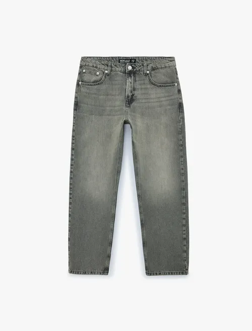 Adaty belli, jbili, pagta matadan Vintage Straight Fit jins balak - 35810053