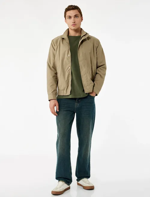 Vintage Straight Fit pagta jinsy balagy - 36204031