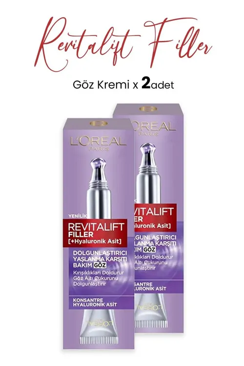 Loreal Paris Revitalift Filler garramaga garşy göz töweregi kremi 15 ml x 2 sany - 36443662