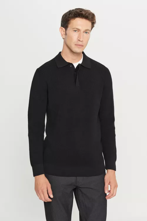 Gara reňkli Standard Fit trikotaž polo-jemperi - 28866067