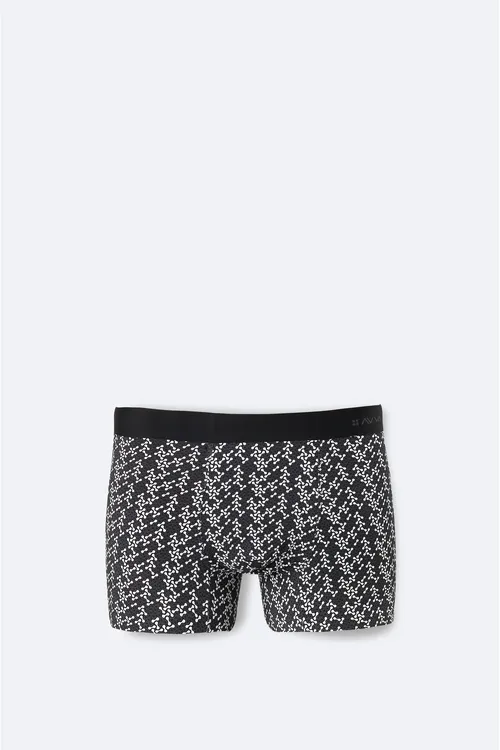Erkek Gara Tikinsiz Şekilli Soft Touch Elastan Boxer A62y9514 - 37040132