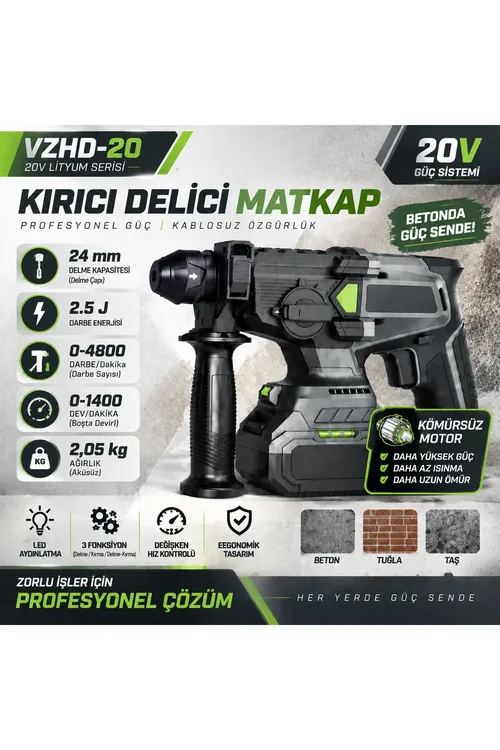 Akülü 4' Lü Komplekt 20v Brushless Motor Taşlama Matkap Somun Sökme Kırıcı Komplekt 5. 0ah 115mm Disk 9500 Devir - 37120551 — surat 2/8