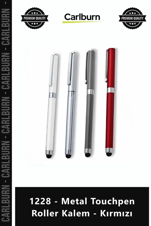 Aýratyn Önümçilik Promosyon Logoly Kurumsal Lýuks Görnükli Metal 1228 Metal Touchpen Roller Galam Gyzyl - 37121560