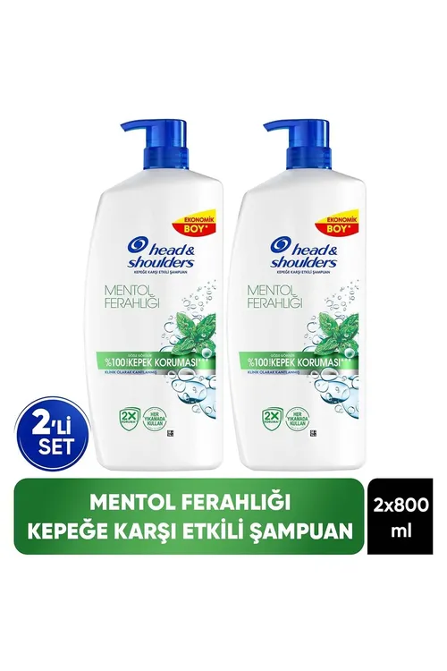 Mentol Ferahlığı Kepek Karşıtı Şampuan 800ml X 2 Sany - 37042266