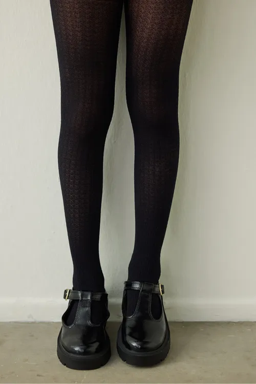 Gara reňkli Pretty Micro ýyly saklaýan kolgotka - 36968680