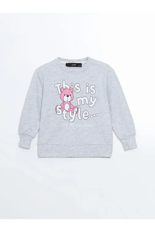 Lcw Baby Tegelek Ýaka Şekilli Gyz Bäbek Sweatshirt - 37135305