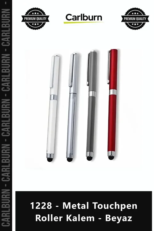 Aýratyn Önümçilik Kurumsal Promosyon Dokunmatik Ofis Hediye Görnükli 1228 Metal Touchpen Roller Galam Ak - 37121562