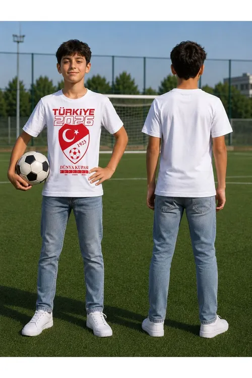 Türkiye 2026 Dünya Kupası Tişörtü, Ak Milli Komplekt T- Shirt - 37057236