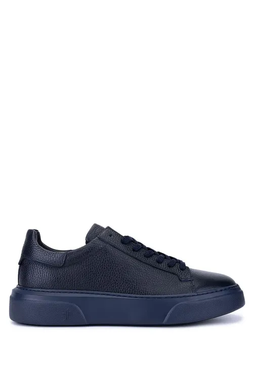 Erkekler üçin hakyky deri goýy gök dabanly Sneakers we sport aýakgabysy - 33331699
