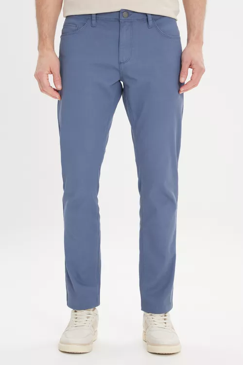 Petrol reňkli Slim Fit çeýe balak - 23996528