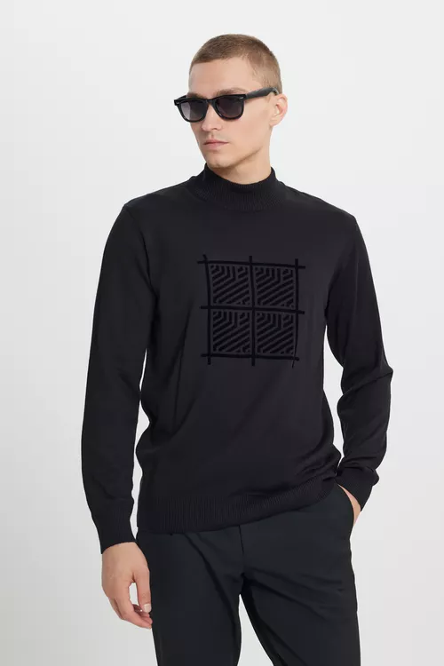 Gara reňkli pagta trikotaž switer - 23996333