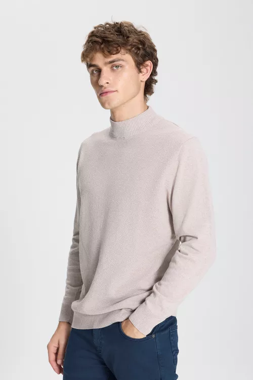 Standard Fit sarymtyl reňkli erkek jemperi - 23996796
