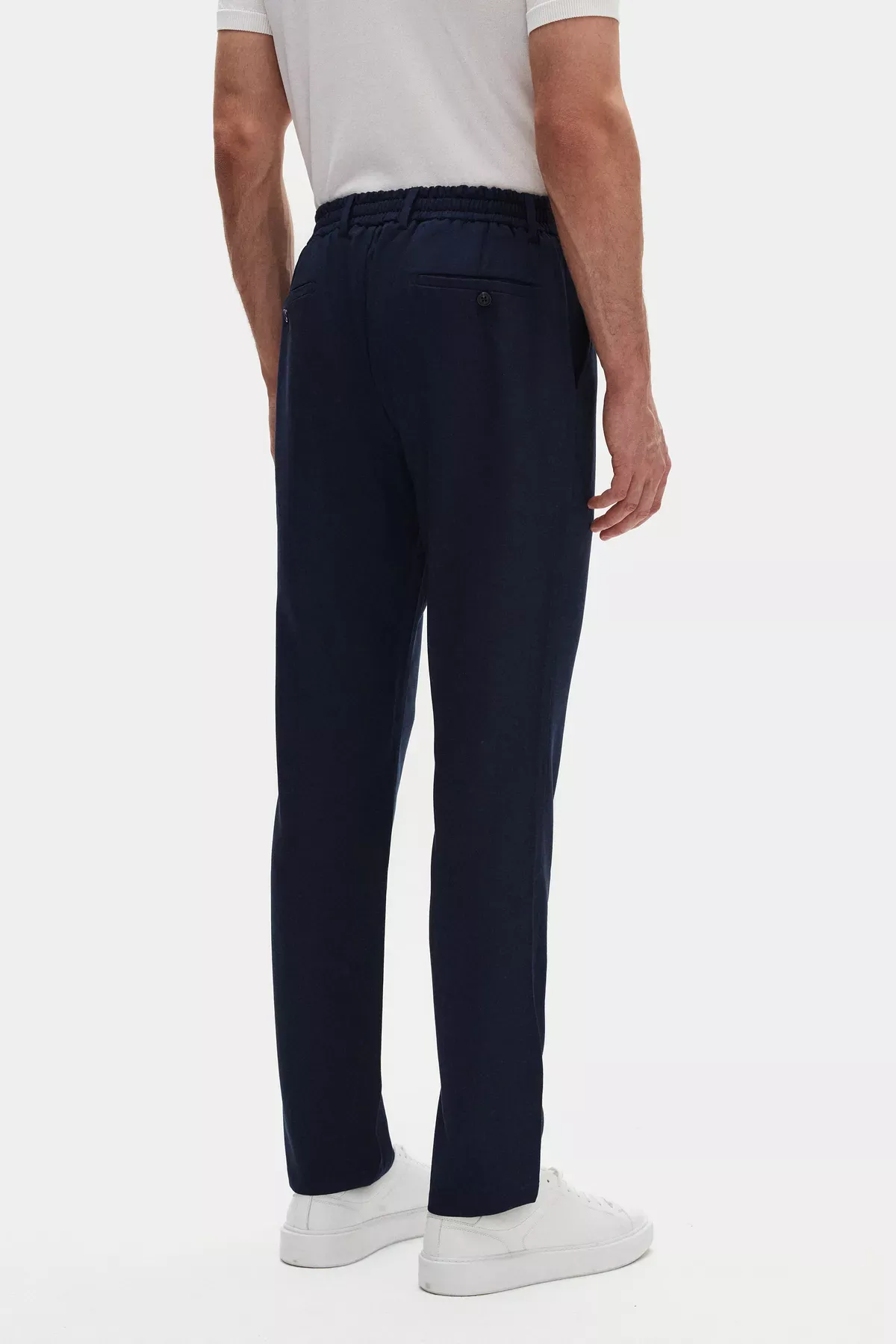 Erkekler üçin Ds Damat Slim Fit bagjygy bolan tunk gök džoggerleri - 27361536 — surat 3/6
