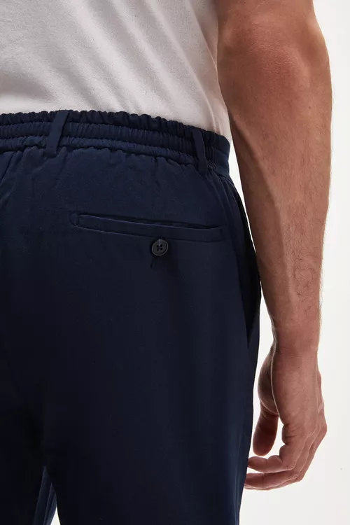 Erkekler üçin Ds Damat Slim Fit bagjygy bolan tunk gök džoggerleri - 27361536 — surat 6/6