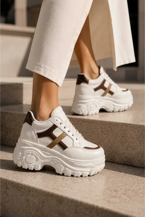 Gyz- Gelin Gündelik Kullanım, 6 Cm Yükseltilmiş Tabanlı, Bagjykly, Sport Sneakers - 37164380 — surat 2/8
