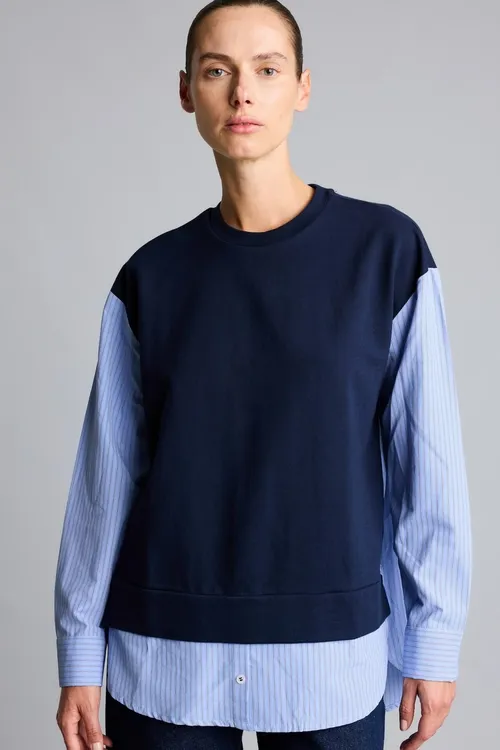 Regular Fit Tegelek Ýaka Sweatshirt Kitel G9278ax26au - 37175428