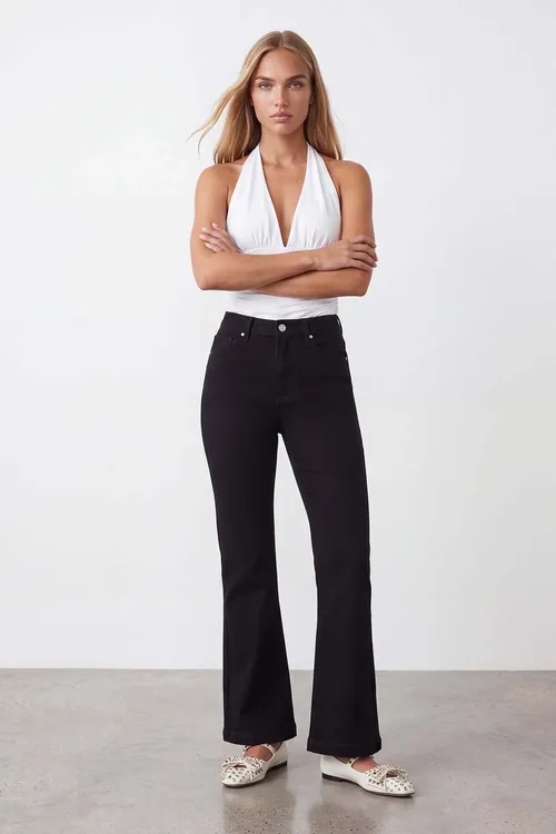 Gyz-gelin Gara Slim Fit Yüksel Bil Ispanyol Topuk Jean Balak Alc- X15663 - 37170652