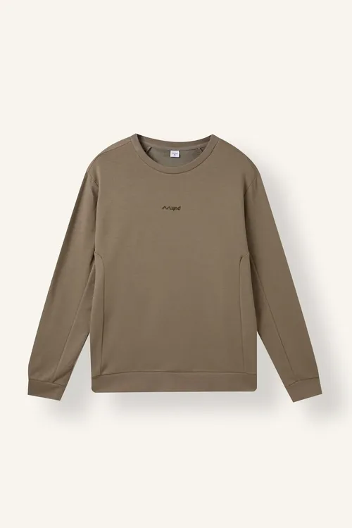Standart Fit Tegelek Ýaka Minimal Şekilli Detally Sweatshirt I0569ax26wn - 37175858