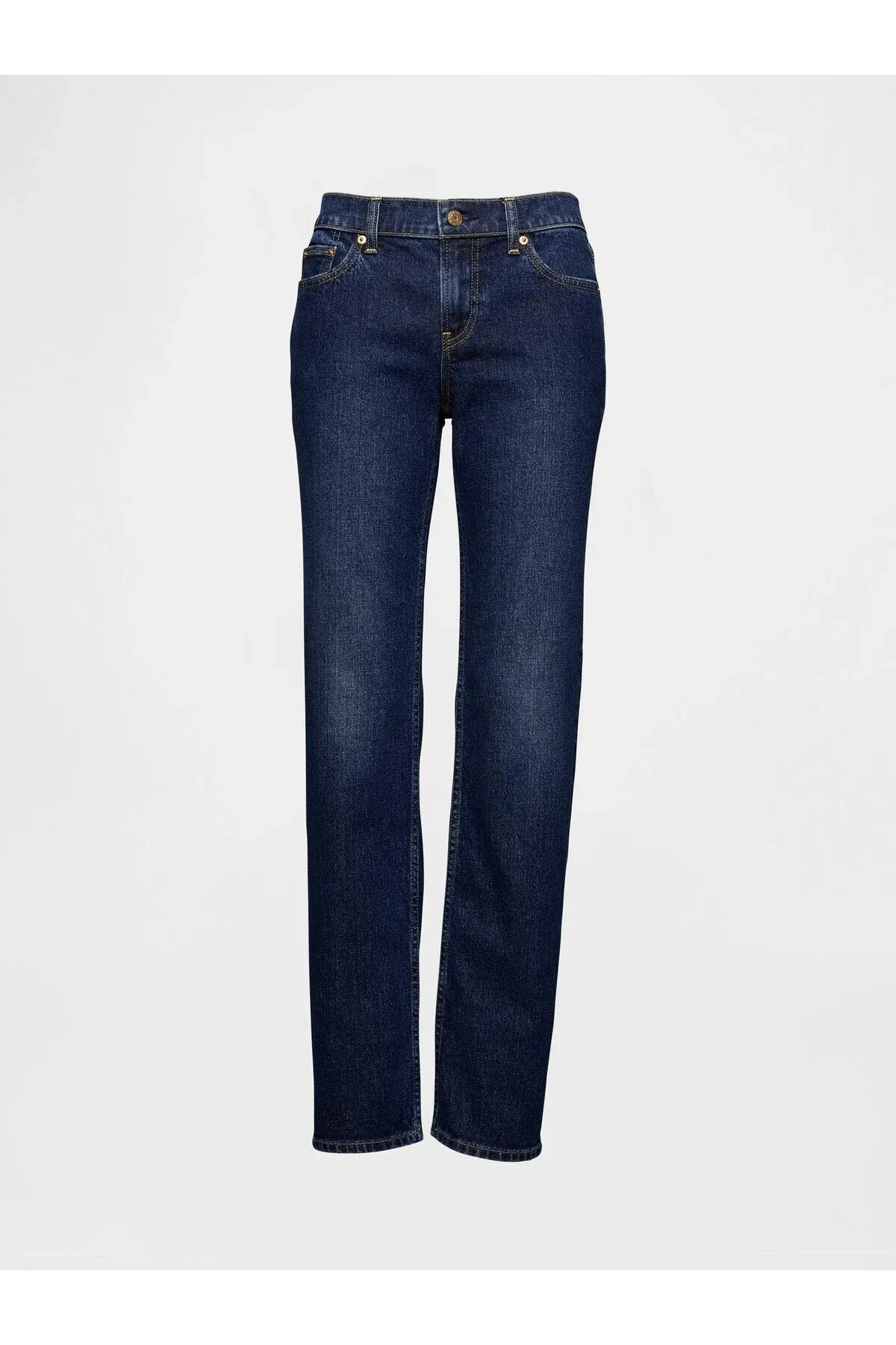 Gyz-gelin Goýy Gök Low Rise' 90s Slim Straight Jean Balak - 37176357 — surat 3/8