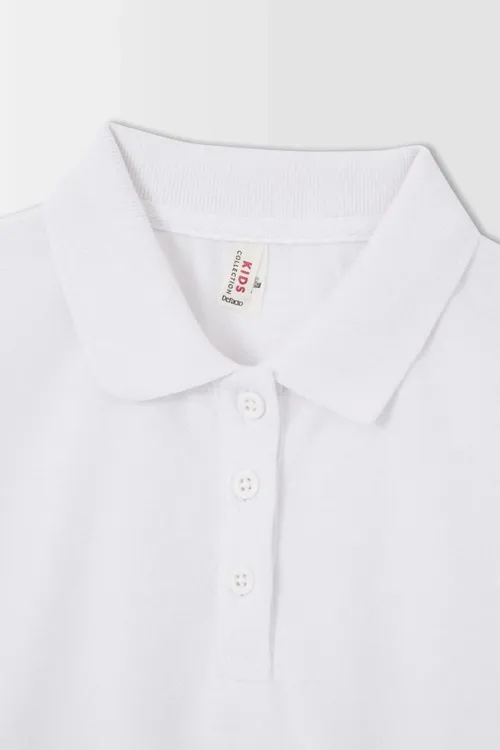 J0010a6- Fw Gyz Çaga Ýeňli Polo Ýaka T- Shirt - 37180356 — surat 3/8