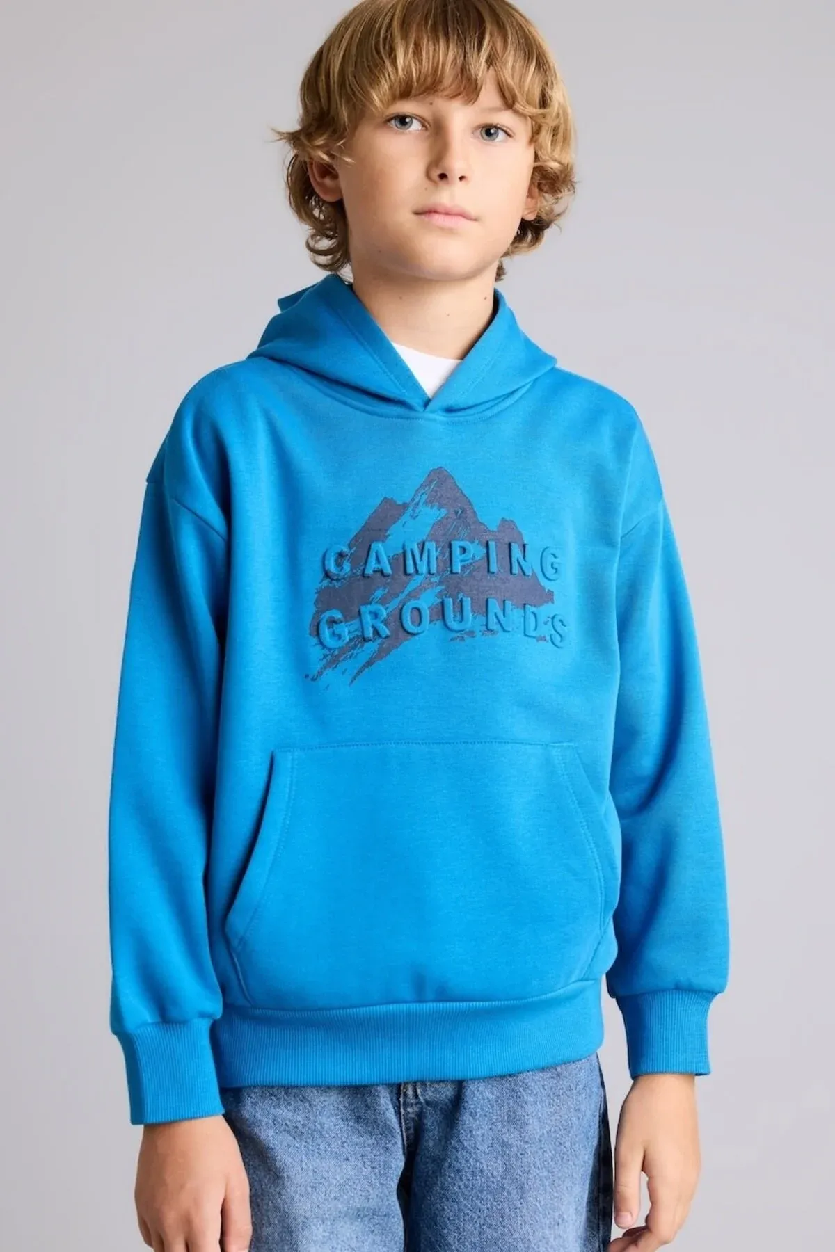 Oversıze Kapuşonly Içi Ýumşak Tüýli Galyň Mata Sweatshirt Erkek Çaga I4693a826wn - 37173534 — surat 1/5
