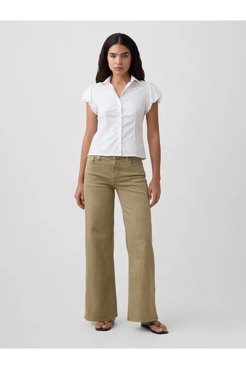 Gyz-gelin Bejevy Mid Rise Wide- Leg Jean Balak - 37175736