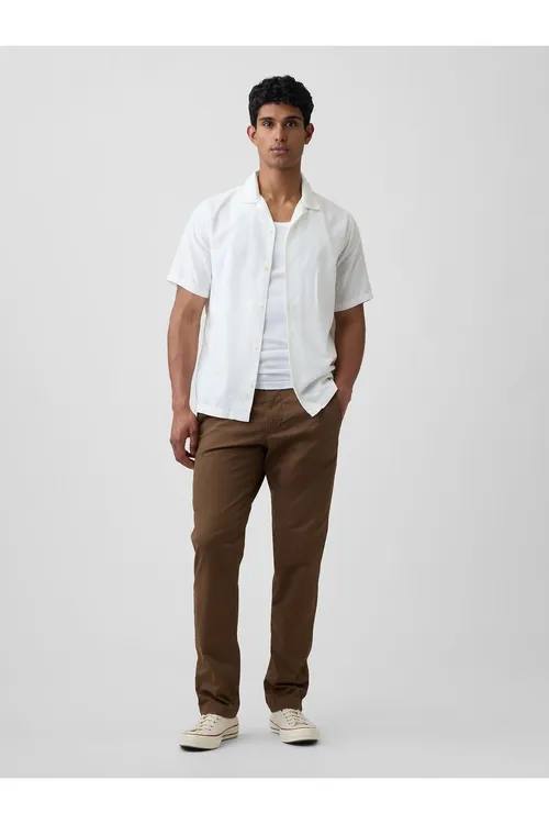 Erkekler üçin goňur Slim Khaki dar balagy - 37196110