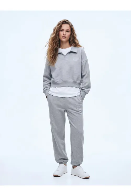 Regular Fit Ýazgy Şekilli Rezin Topuk Çal Sportiwka - 37173530