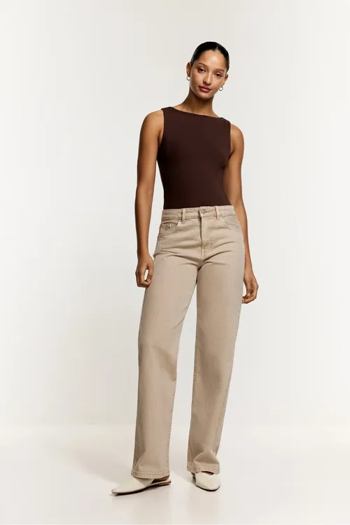 Slim wide giň jinsi balak - 37172593