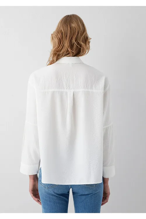 (tencel™) Lyocell Gatyşykly Ak Köýnek Giň/ Giňiş Biçim 1220468- 89583 - 37193285 — surat 5/7