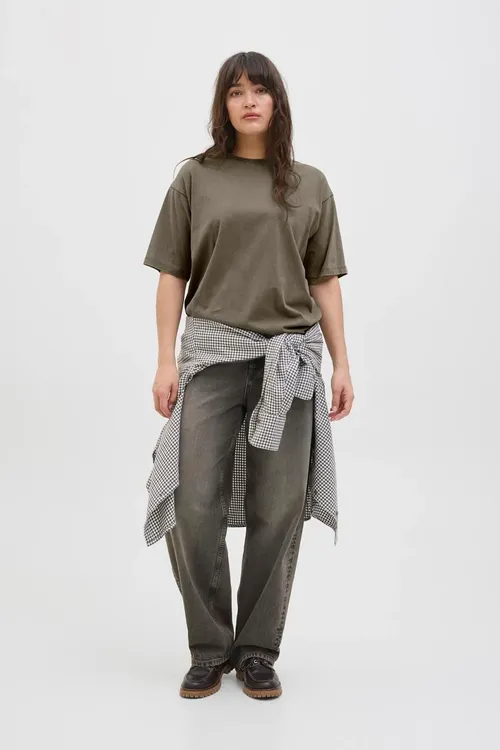 Gyz-gelin Loose Fit Kelte Ýeňli Tisört- Andrea - 37189482 — surat 3/8