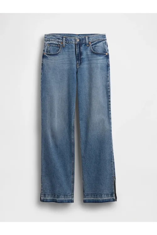 Gyz- Gelin Gök Low Rise' 90s Split- Hem Jean Balak - 37175810