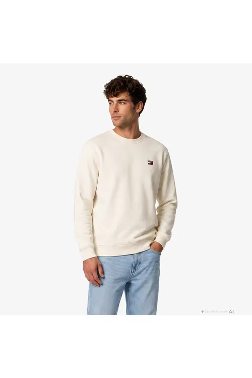 Badge Crew Erkek Bejevy Sweatshirt - 37192097